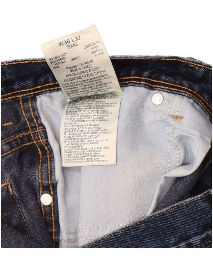 Jeans dritti da uomo Texas WRANGLER W36 L32 cotone blu navy