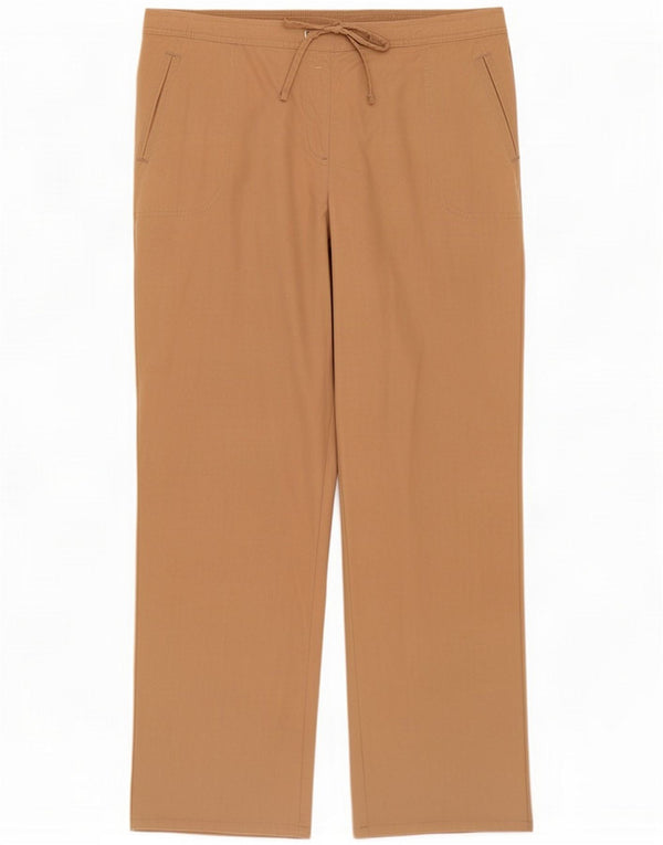 Marks & Spencer Pantaloni casual dritti da donna UK 20 2XL W38 L30 Marrone
