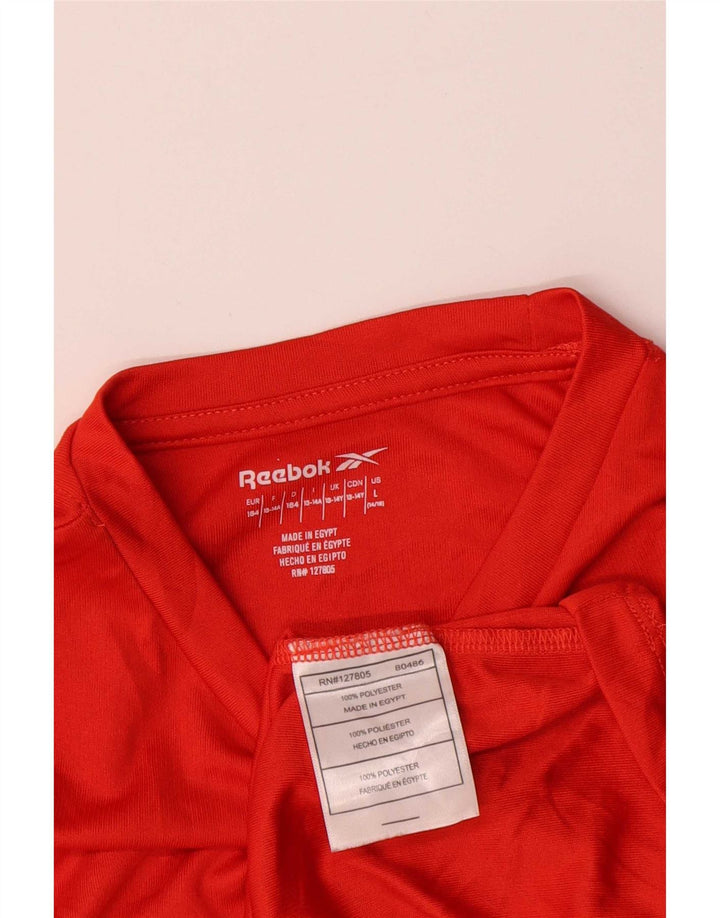 T-shirt grafica Reebok da ragazzo, 13-14 anni, in poliestere rosso