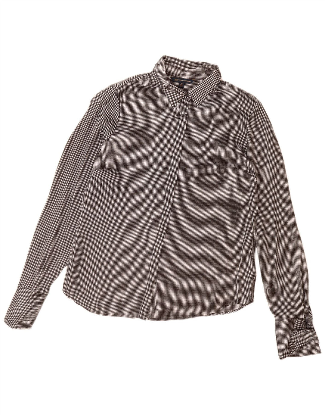 Camicetta camicia 346 da donna Brooks Brothers US 12 grande poliestere grigio