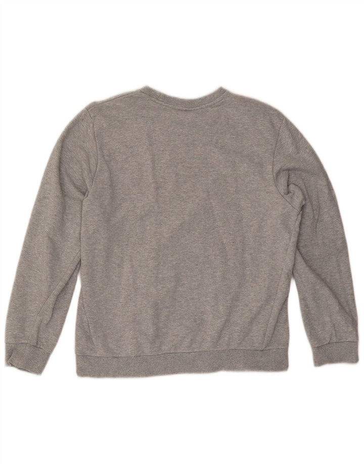 Felpa grafica da donna Lotto Maglione UK 14 Cotone screziato grigio medio