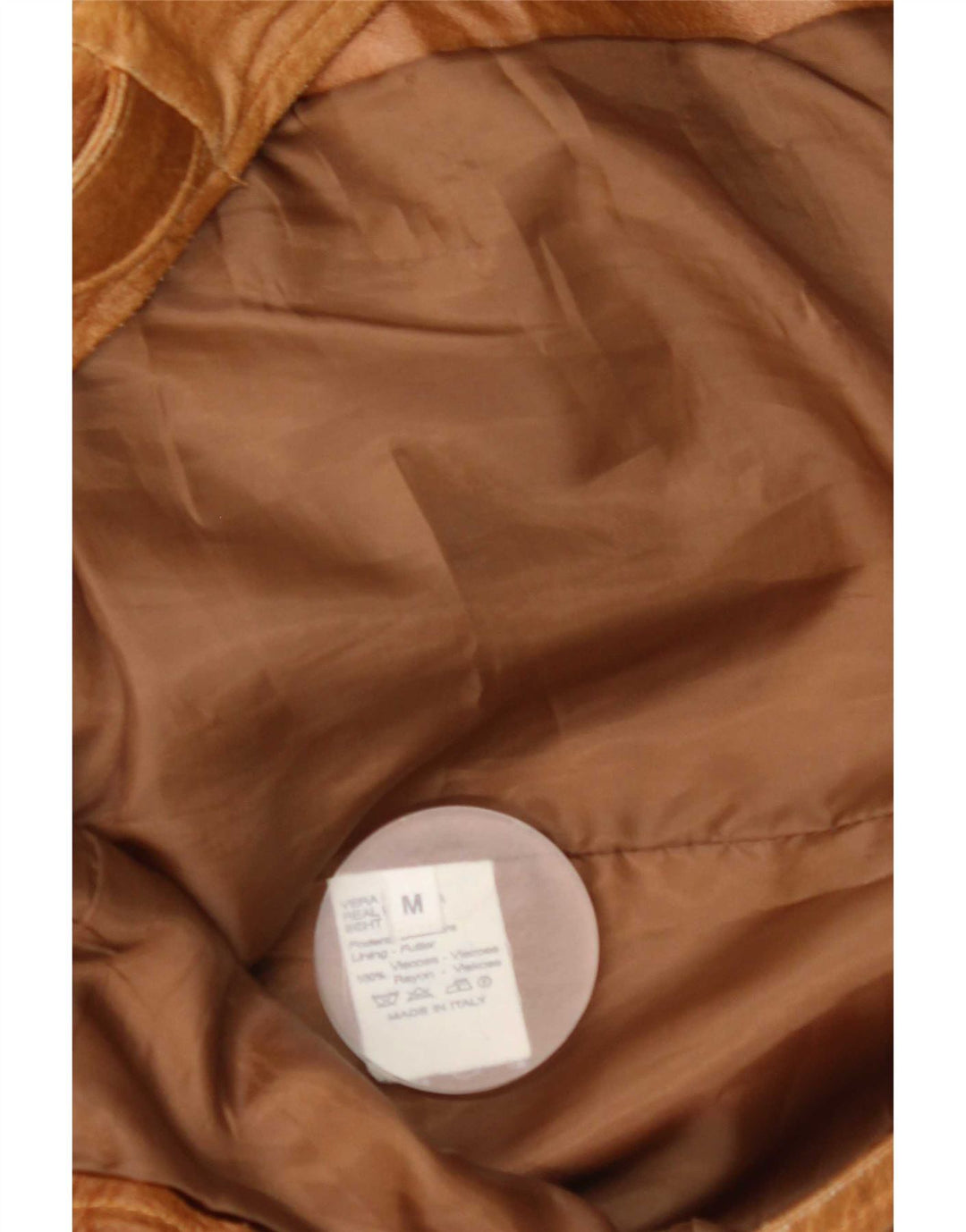 Giacca in pelle vintage da uomo UK 38 in pelle marrone medio