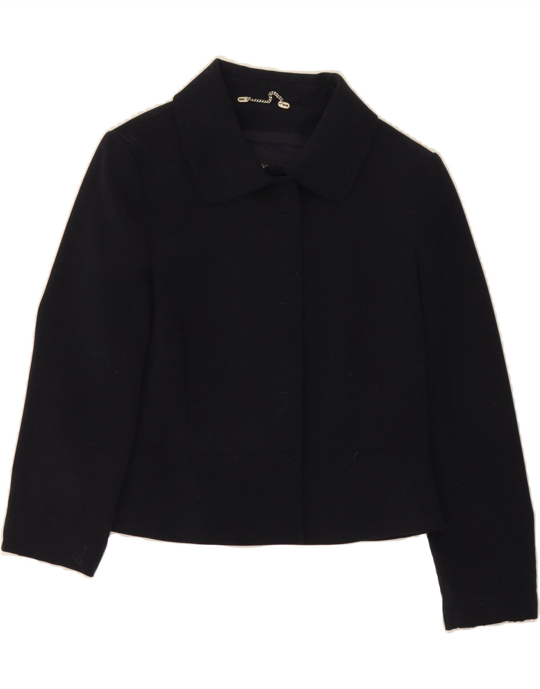MAX & CO. Womens Blazer Jacket UK 12 Medium  Navy Blue Polyester Vintage Max & Co. and Second-Hand Max & Co. from Messina Hembry 