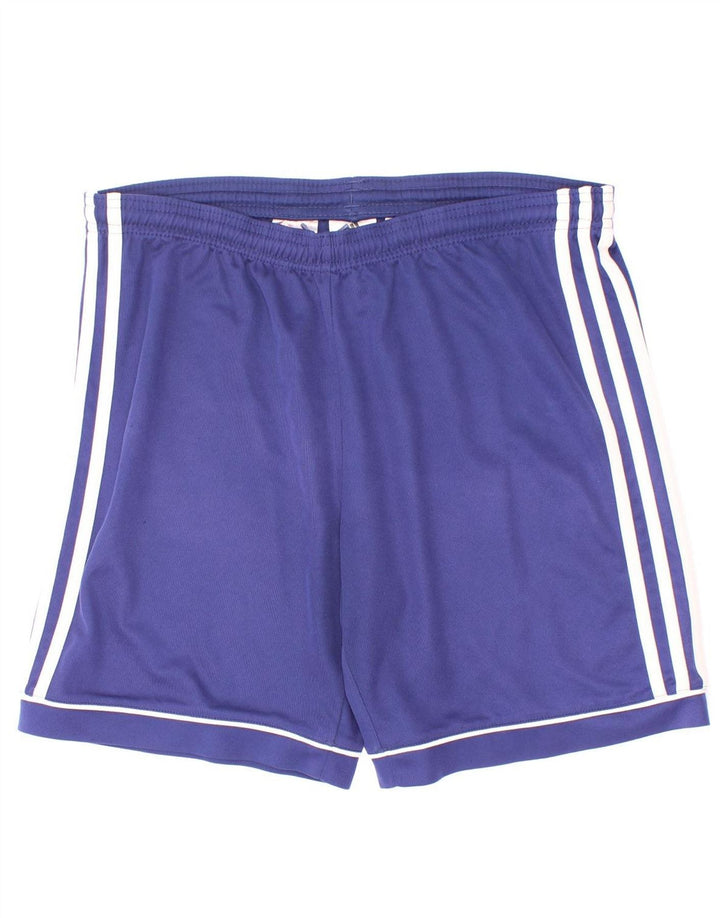 Pantaloncini sportivi Adidas Climalite da ragazzo 13-14 anni in poliestere blu