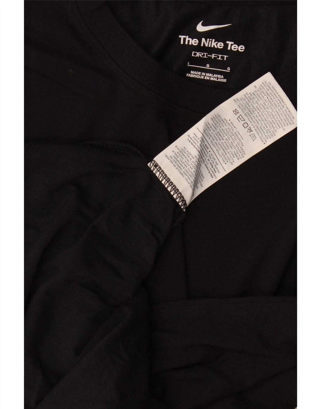 T-shirt Nike Dri Fit da uomo, taglia grande, in cotone nero