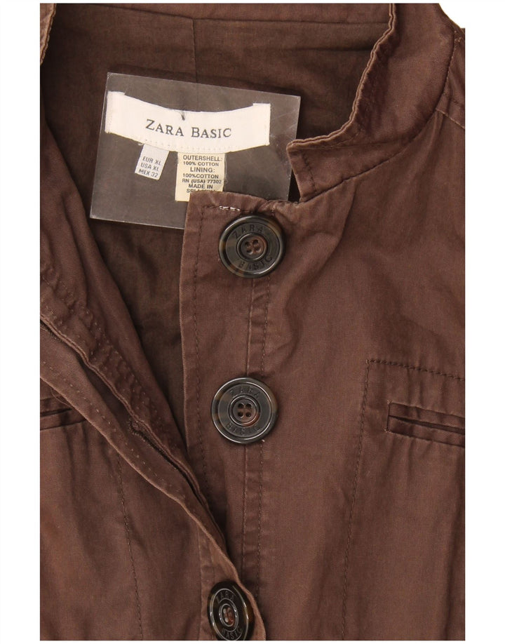 Giacca militare da donna Zara UK 18 XL cotone marrone
