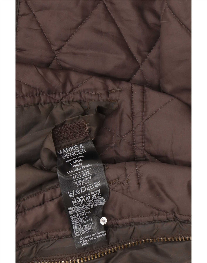 Giacca trapuntata Marks & Spencer da uomo blu Harbour UK 40 grande verde