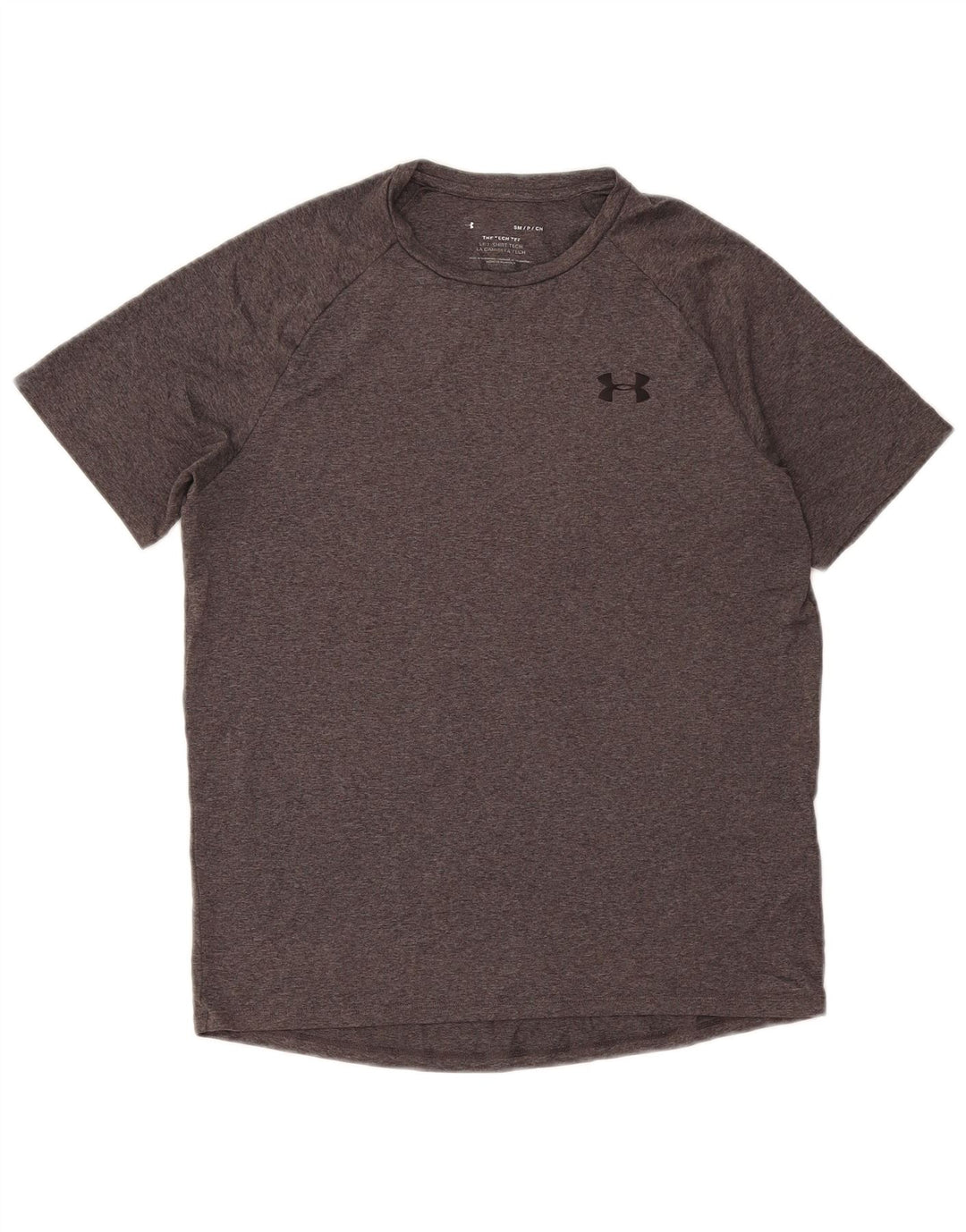 T-shirt da uomo Under Armour Top piccolo in poliestere chiazzato grigio