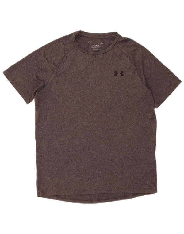 T-shirt da uomo Under Armour Top piccolo in poliestere chiazzato grigio