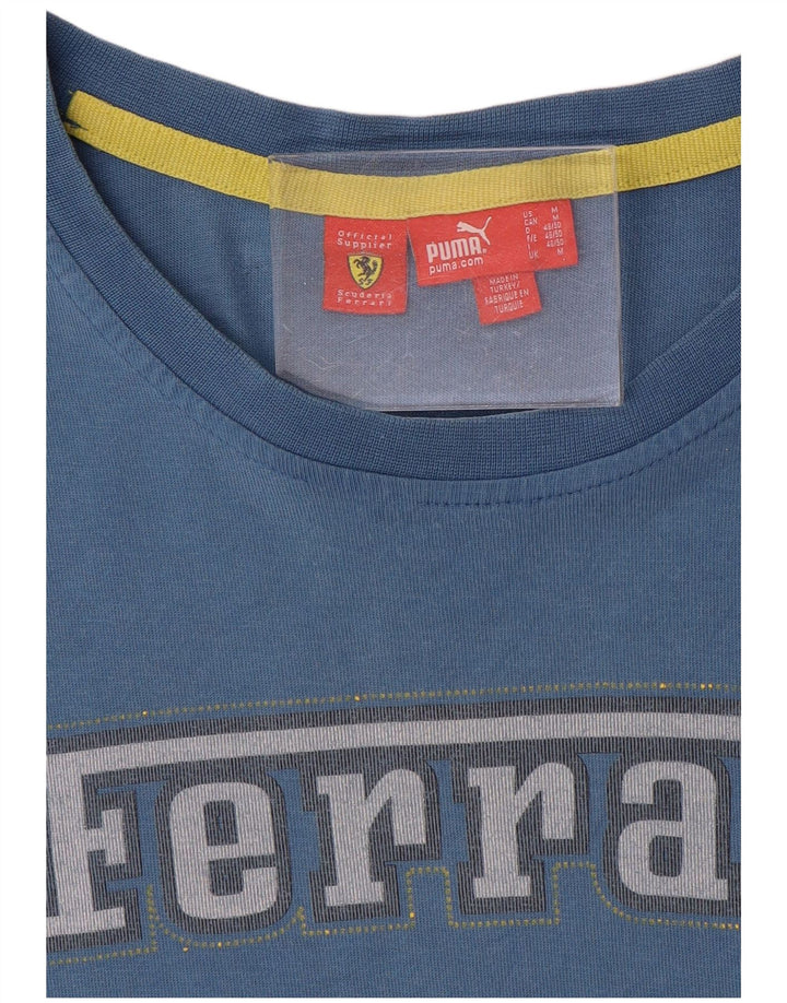T-shirt grafica Puma da uomo Ferrari blu medio
