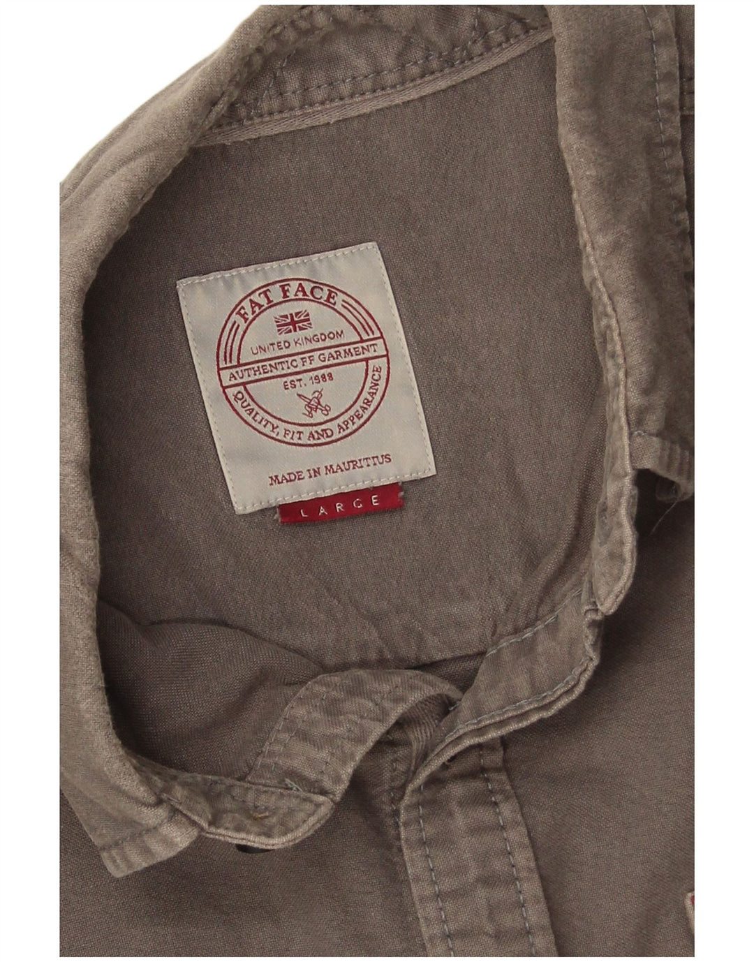 Camicia da uomo Fat Face Large in cotone grigio