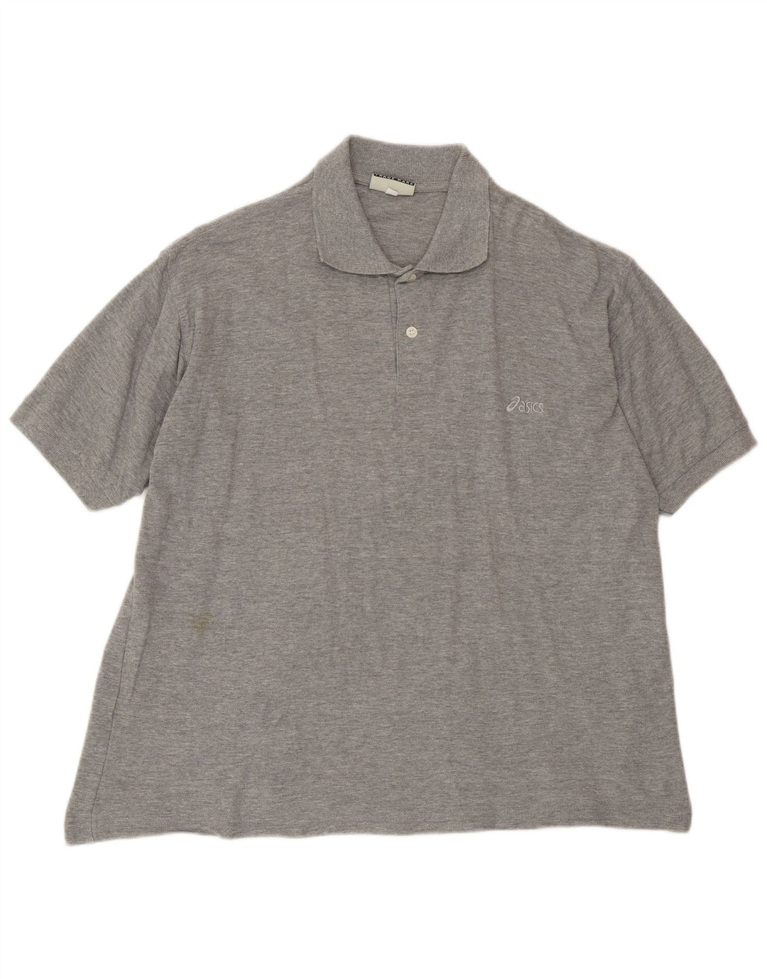 Polo ASICS da uomo grande in cotone screziato grigio