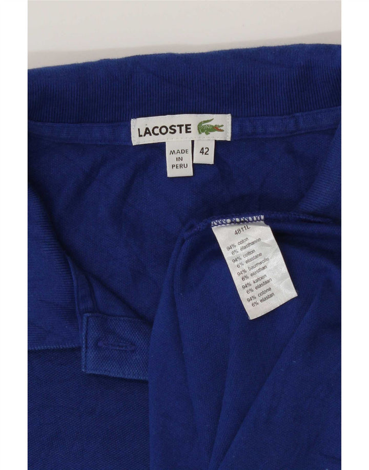 Polo da donna Lacoste taglia 42 grande in cotone blu