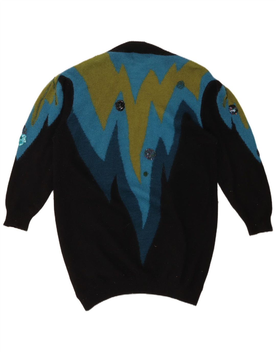 TOPLIKE Maglione cardigan lungo oversize da donna EU 40 Blu medio