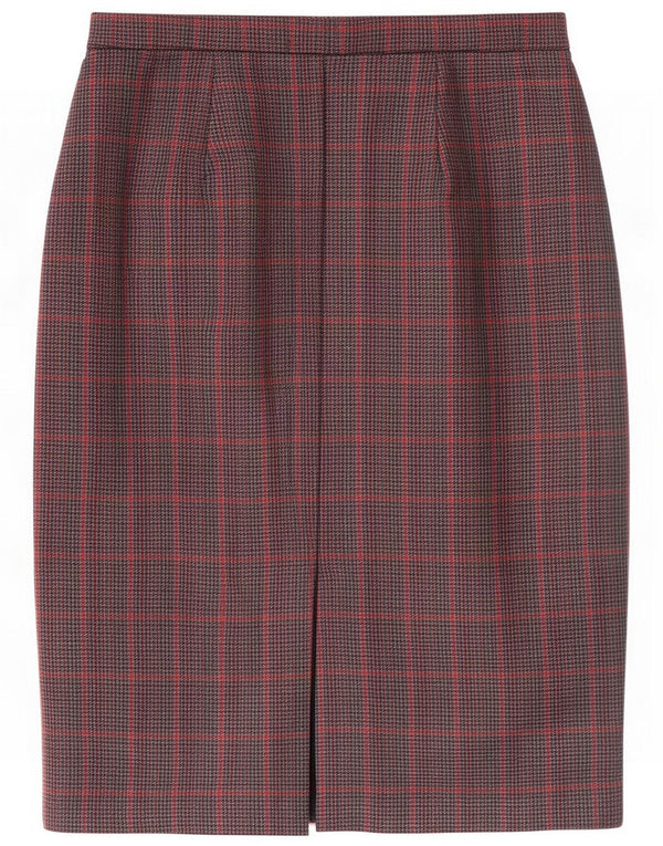 Vintage Womens Pencil Skirt Small W26 Grey Plaid