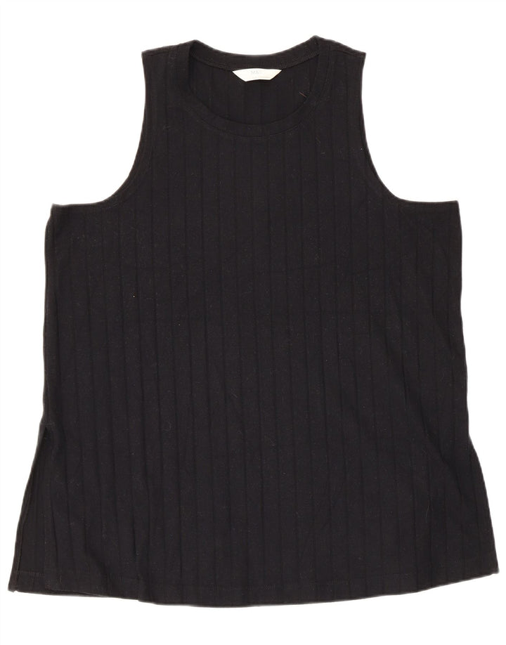 Canotta da donna Marks & Spencer UK 16 grande poliestere nero