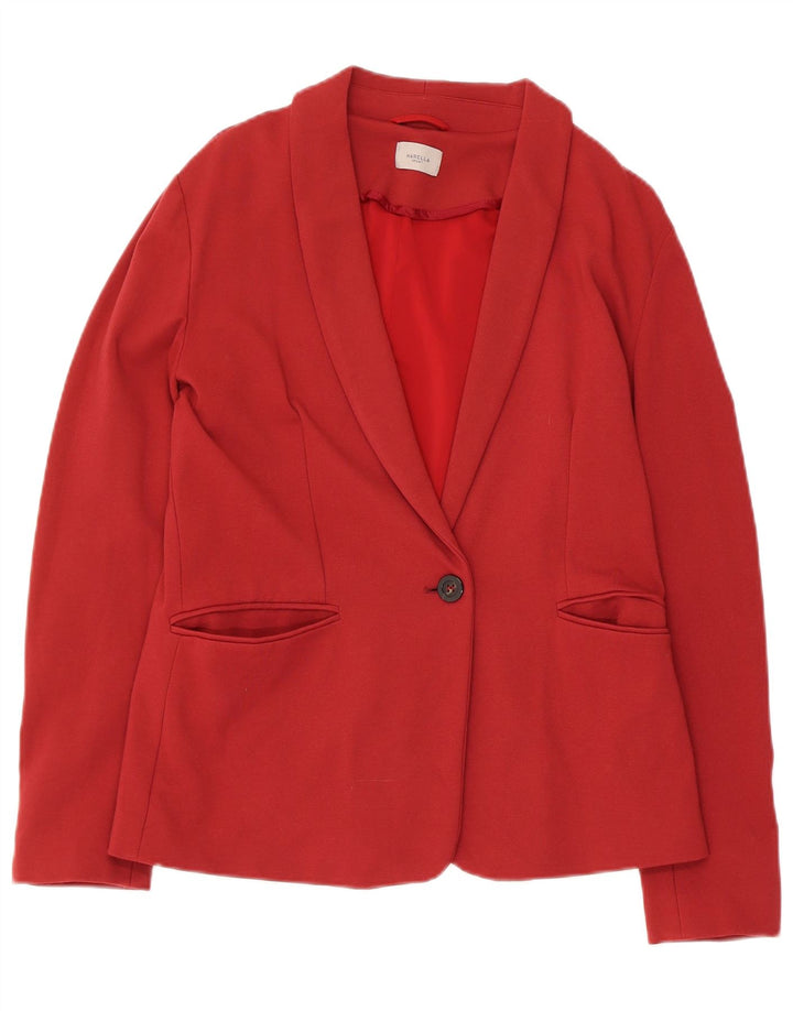 Giacca blazer da donna a 1 bottone Marella UK 10 piccola bordeaux