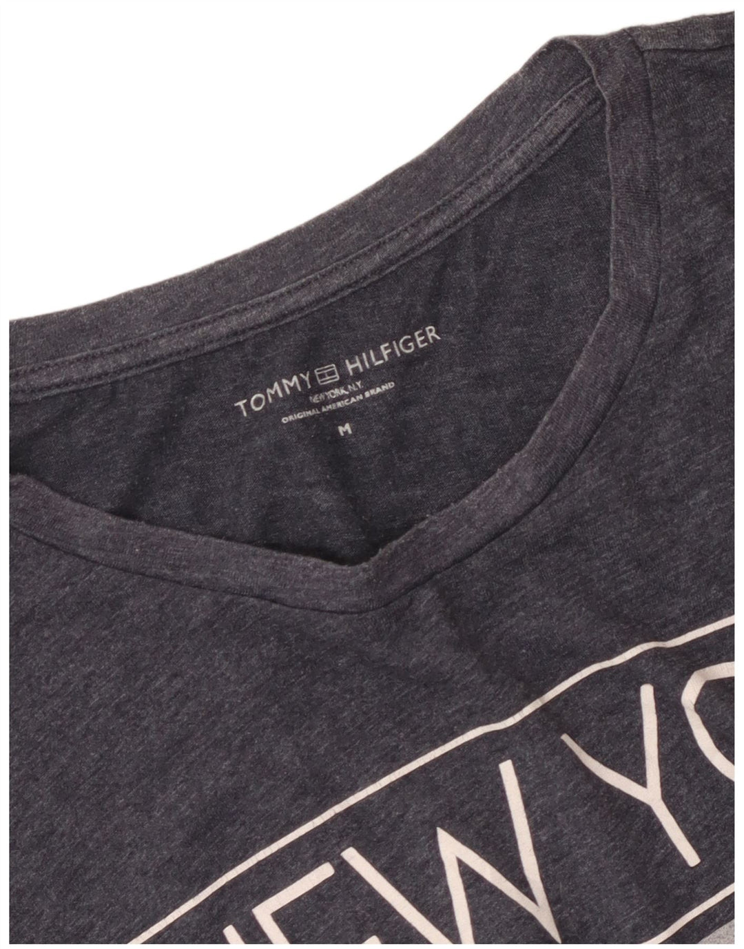T-shirt grafica da uomo Tommy Hilfiger Top grigio medio
