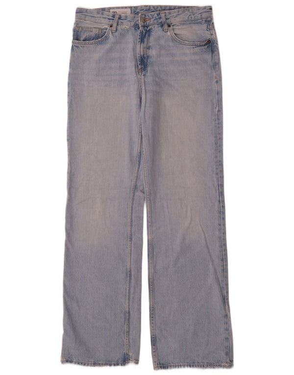 Jeans dritti da donna Zara EU 42 Large W32 L33 cotone blu