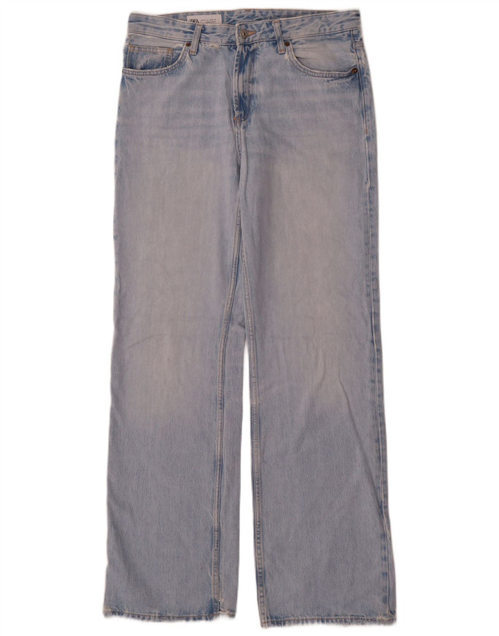 Jeans dritti da donna Zara EU 42 Large W32 L33 cotone blu