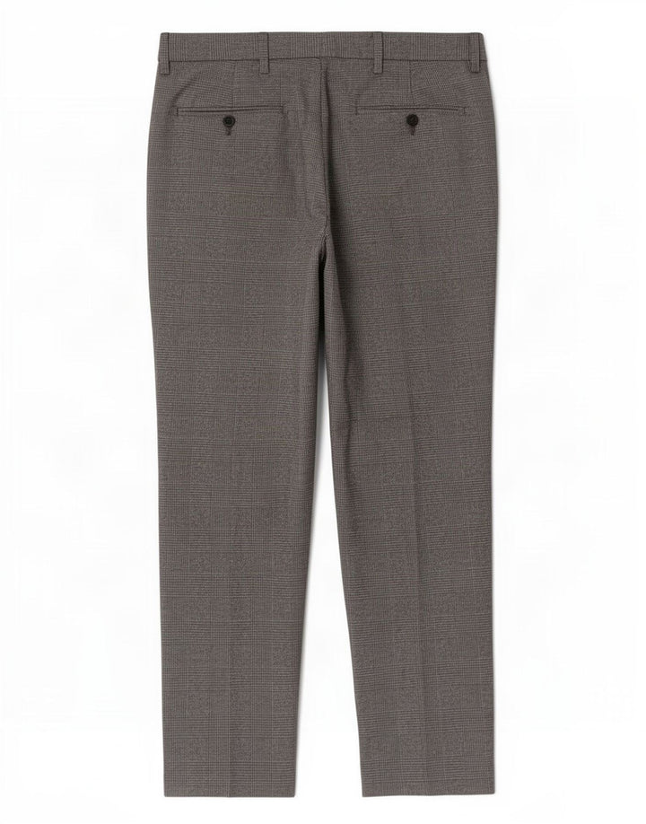 Pantaloni da abito regolari da uomo Marks & Spencer W32 L29 pied de poule grigi