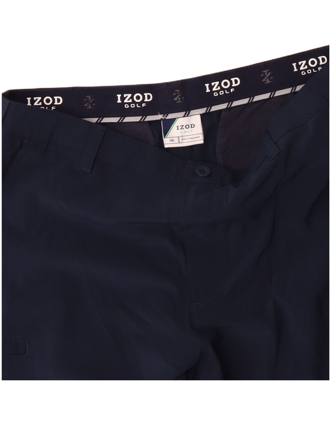 Pantaloncini cargo da golf da uomo IZOD W36 Large in poliestere blu navy