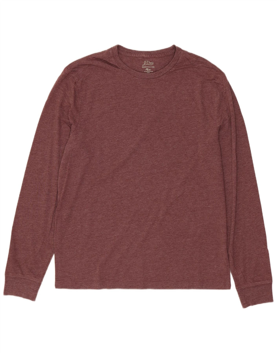 Top da uomo J. Crew a maniche lunghe in cotone bordeaux medio
