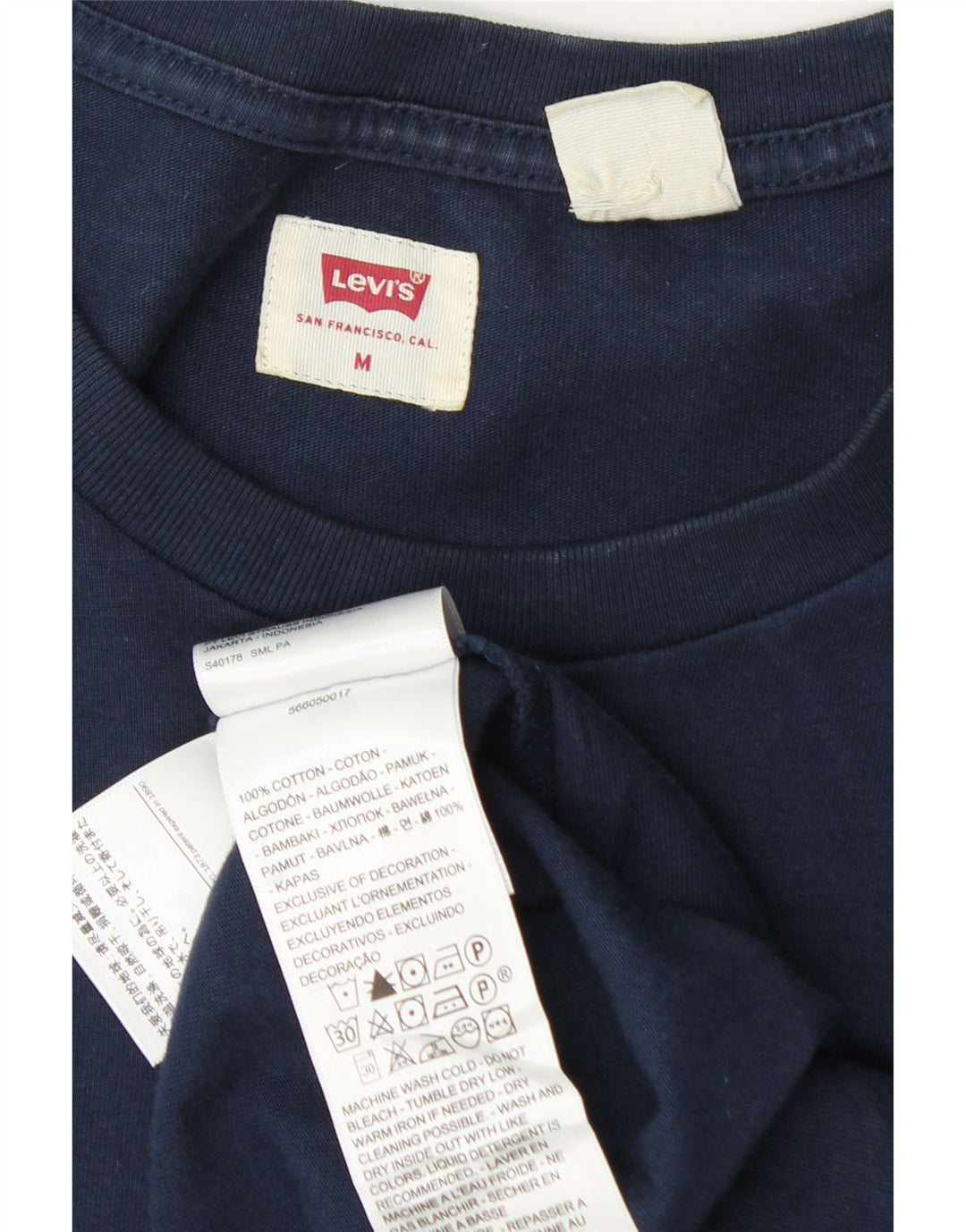 T-shirt da uomo Levi's Top in cotone blu navy medio
