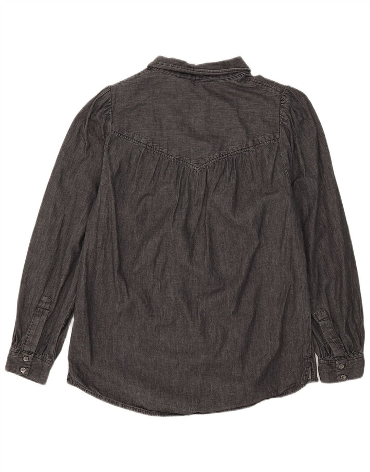 Camicia di jeans da donna Marks & Spencer UK 12 Cotone a righe nere medie