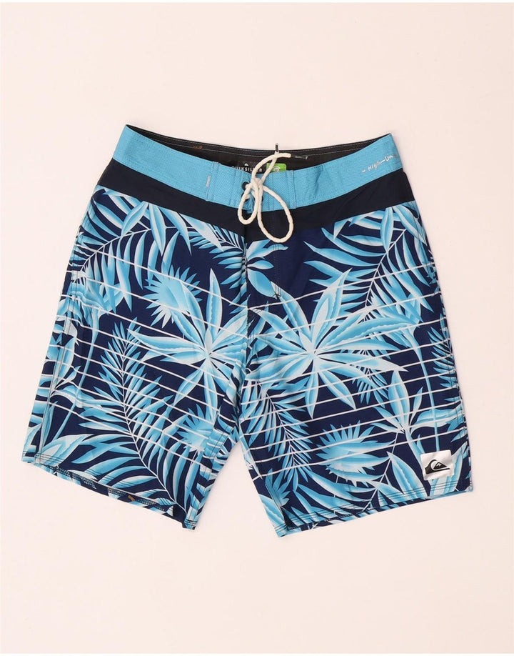 Pantaloncini da bagno da uomo Quiksilver piccoli in poliestere floreale blu