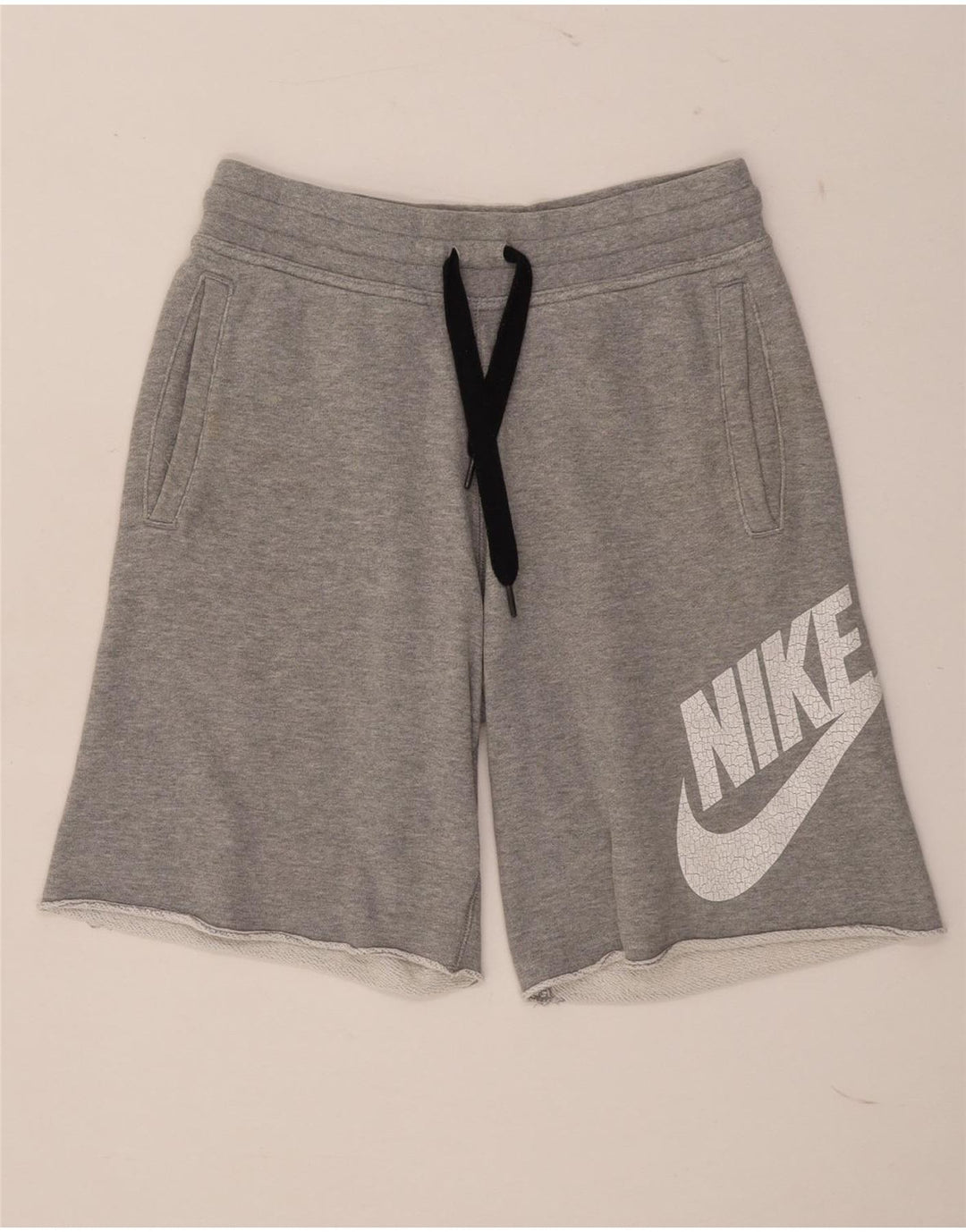 Pantaloncini sportivi Nike da uomo con grafica piccola in cotone grigio