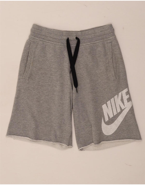 Pantaloncini sportivi Nike da uomo con grafica piccola in cotone grigio