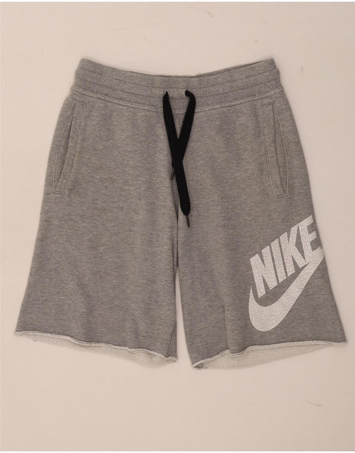Pantaloncini sportivi Nike da uomo con grafica piccola in cotone grigio