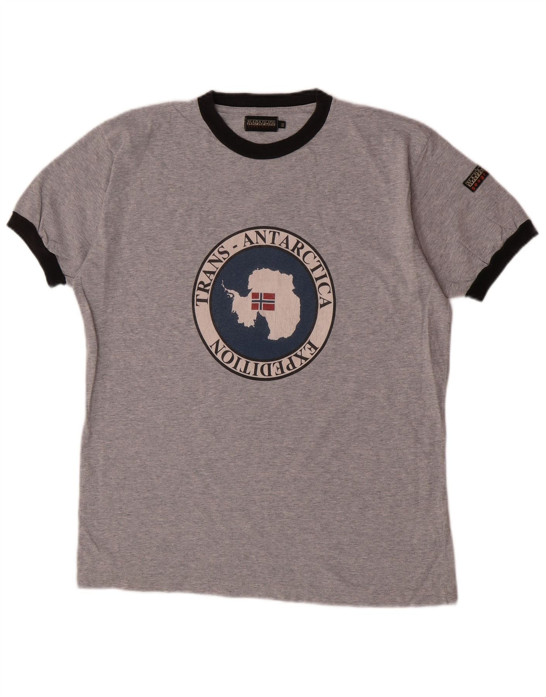 T-shirt grafica da uomo Napapijri Top in cotone grigio medio