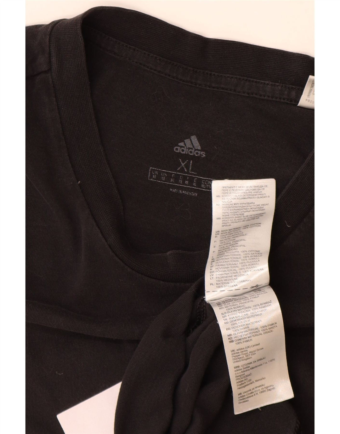 T-shirt grafica da uomo ADIDAS Top XL in cotone nero