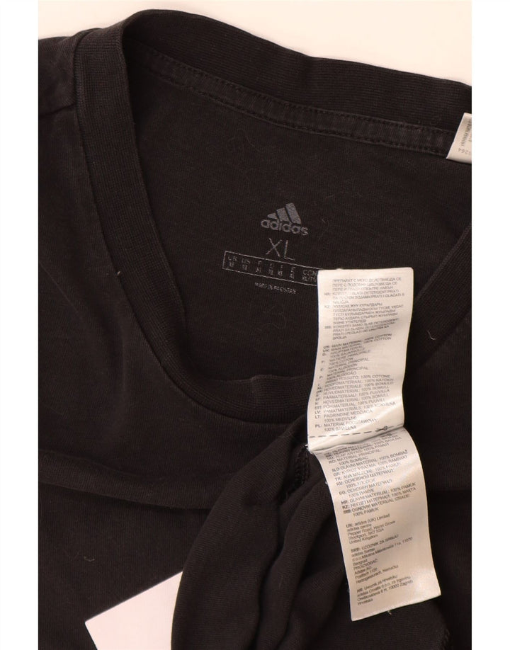 T-shirt grafica da uomo ADIDAS Top XL in cotone nero