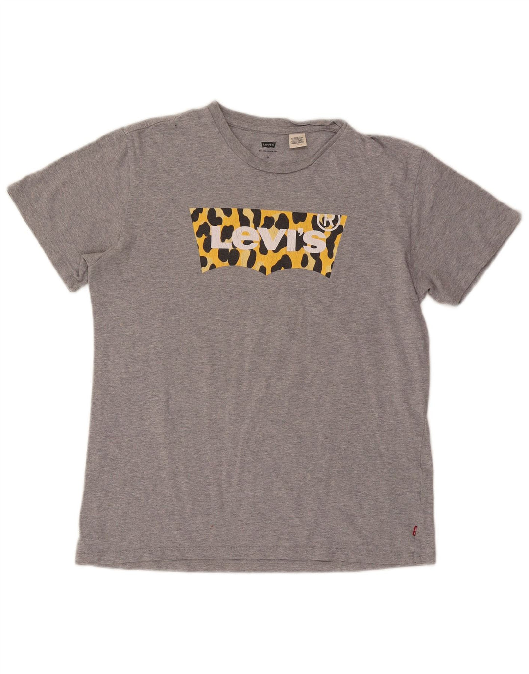 T-shirt grafica da donna LEVI'S Top grigio medio con stampa animalier