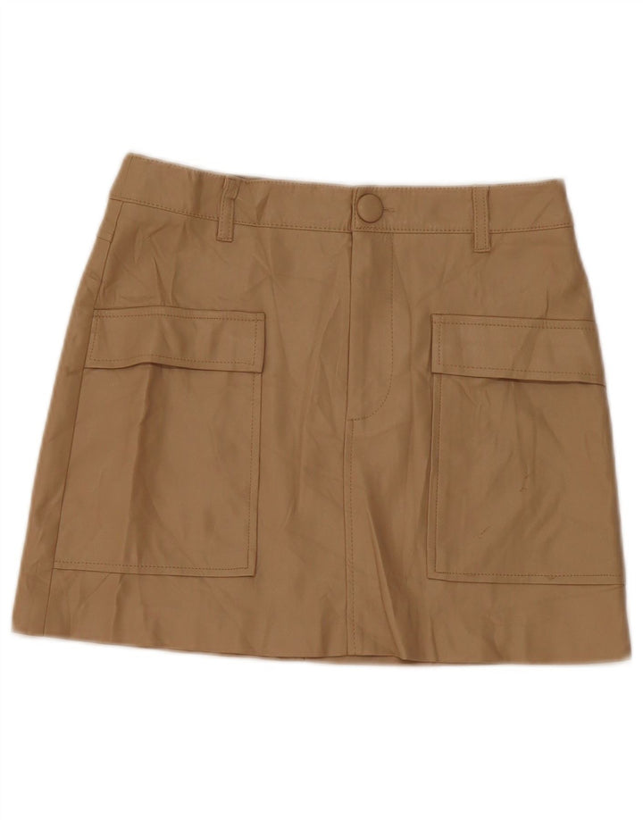 Gonna Zara da donna in ecopelle media W28 Beige