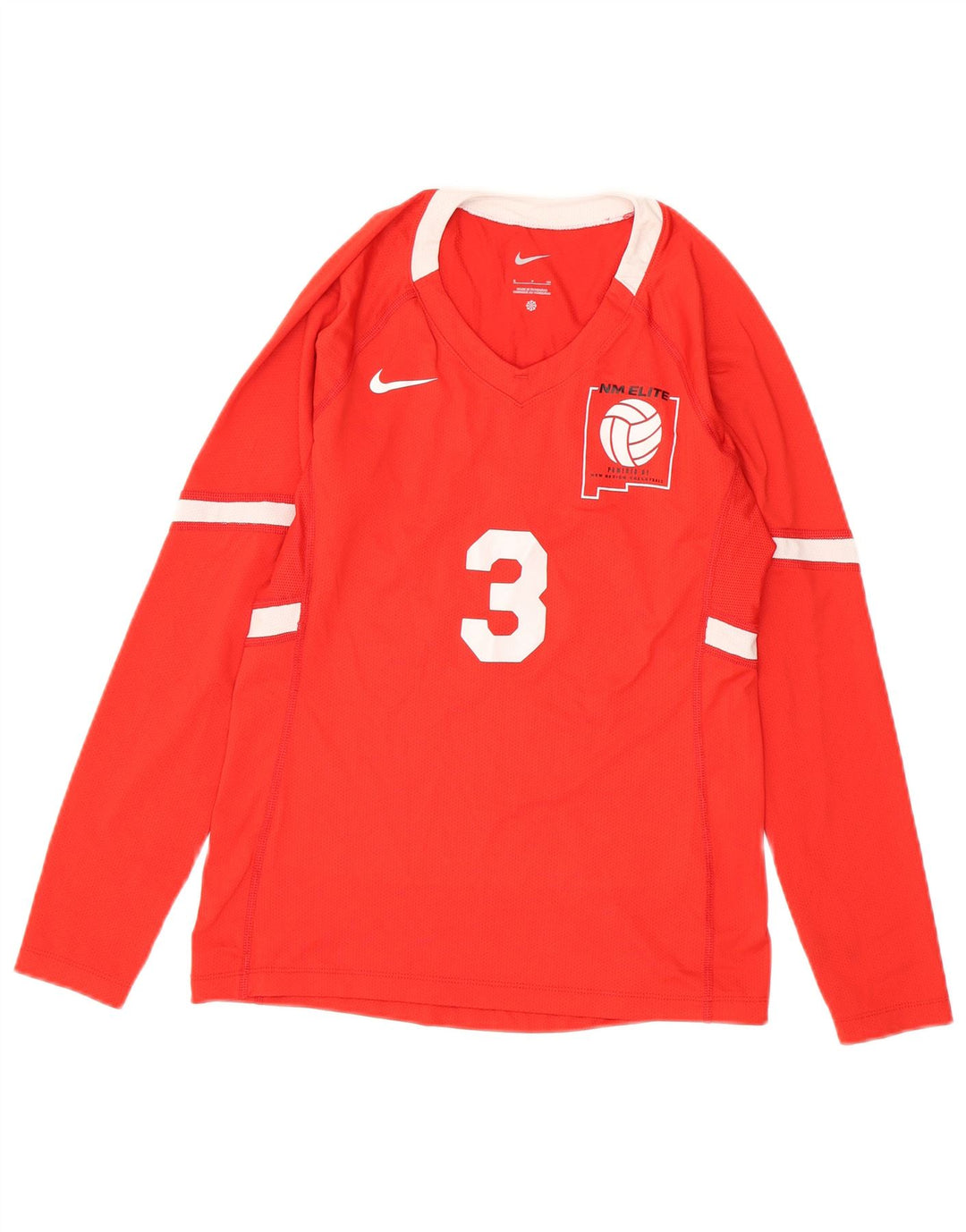 Nike Top grafica da uomo a manica lunga piccola rossa in poliestere