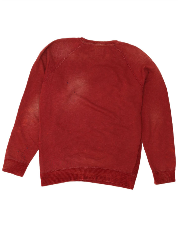 Diesel Felpa da uomo Maglione grande in cotone bordeaux