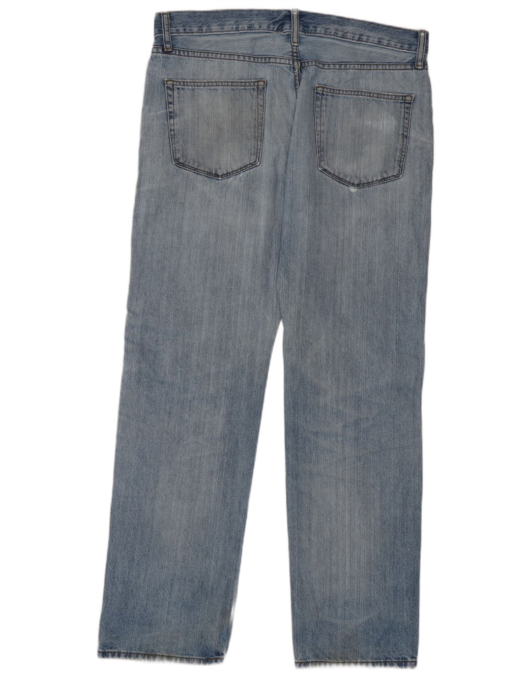 Jeans dritti regolari invecchiati Marks & Spencer da uomo W36 L31 cotone blu