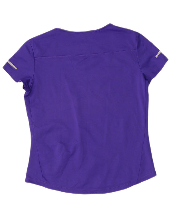 Maglietta Adidas Climalite da donna Top UK 16 Large Viola Poliestere