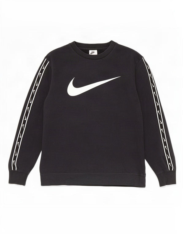 Felpa grafica da uomo Nike Felpa media in cotone nero