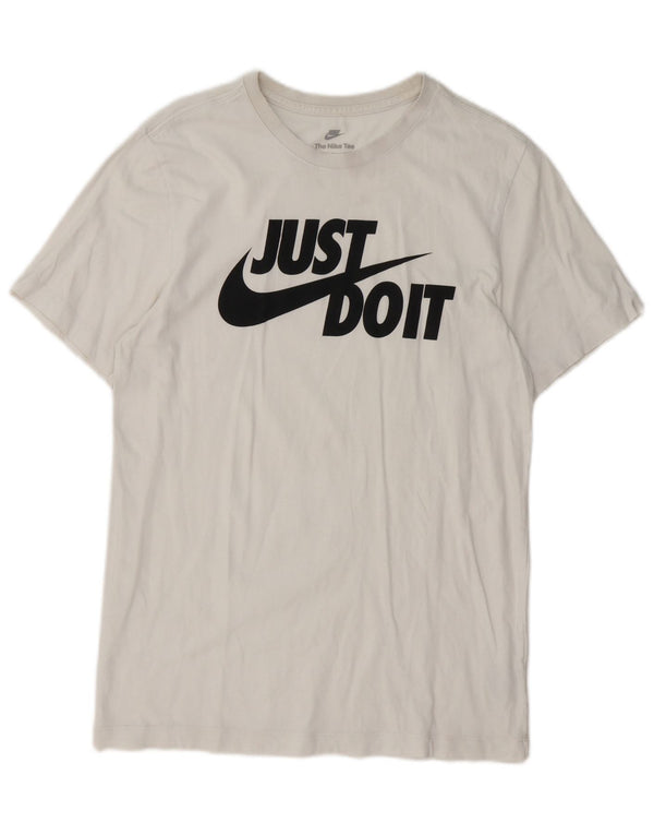 T-shirt grafica da uomo Nike Top Small in cotone bianco
