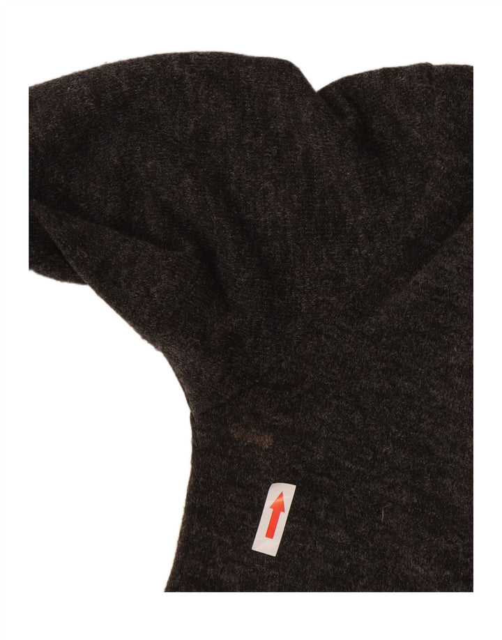 Top corto grafico da donna Zara manica lunga UK 10 piccolo grigio
