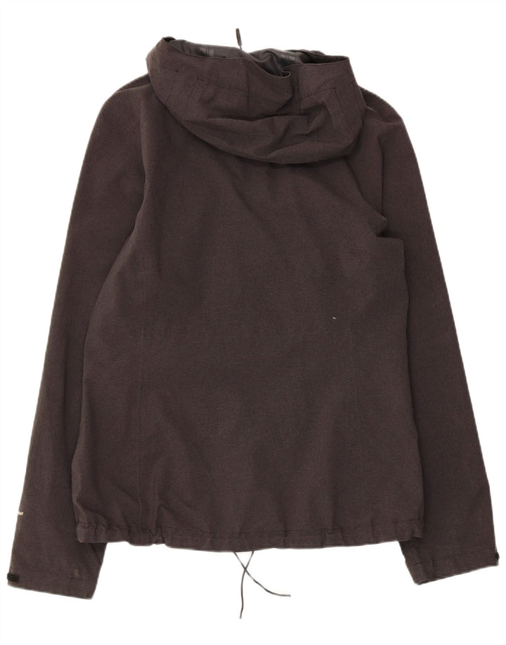 THE NORTH FACE Giacca antipioggia da donna con cappuccio UK 14 Poliestere grigio medio