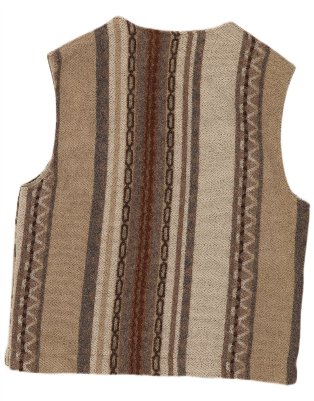 Gilet utility da uomo vintage UK 38 lana geometrica grigio medio