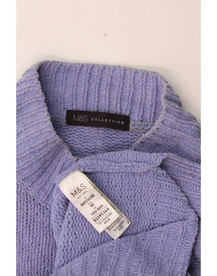 Maglione maglione a collo alto da donna Marks & Spencer UK 14 Viola medio