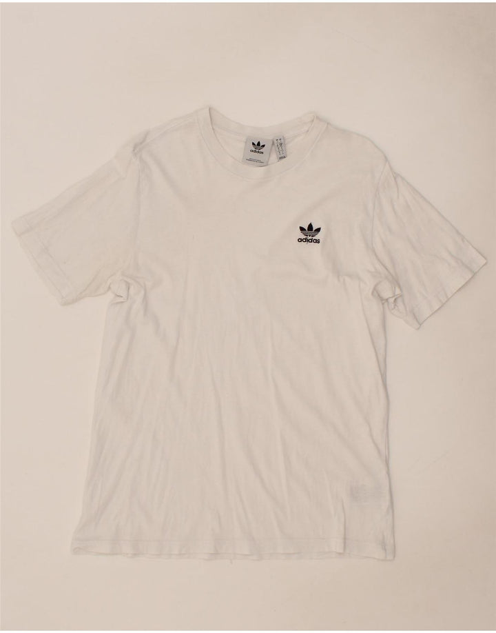 ADIDAS Mens T-Shirt Top Small White Cotton Vintage Adidas and Second-Hand Adidas from Messina Hembry 