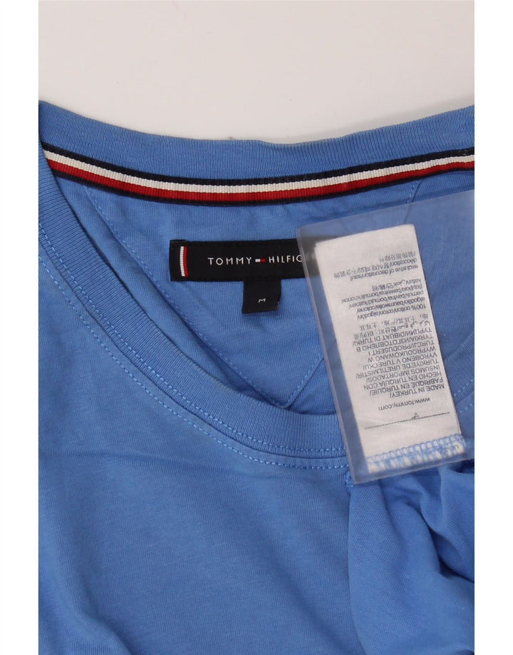 T-shirt da uomo Tommy Hilfiger Top in cotone blu medio